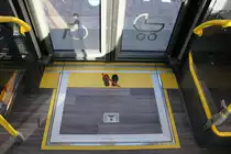 Inneneinrichtung von VGF/ICB Mercedes Benz Citaro 2 G Wagen 436 am 19.01.19 in Frankfurt am Main 