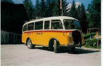 Aus dem Archiv: Geiger, Adelboden Nr. 3/BE 1585 Saurer/Gangloff am 25. August 1997 auf der Griesalp (Oldtimerfahrt zum Jubil�um 25 Jahre Verkehrsverein Kiental)