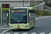 DC4384, Mercedes Benz Citaro, von Demy Cars, aufgenommen nahe der Stäreplatz in Luxemburg aus der Strassenbahn heraus. 04.01.2019