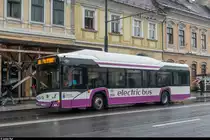 CTP 204 Solaris Urbino Electric 12 am 9. Juli 2018 an der Station Memorandumului. Die Busse wurden teilweise mit Geld aus der Schweiz finanziert.
