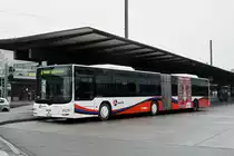 MAN Lions City 153 der RVBW, auf der Linie 4, bedient die Haltestelle beim Bahnhof Baden. Die Aufnahme stammt vom 02.02.2019.