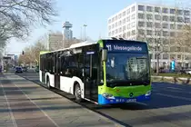 Mercedes -Benz Citaro C2 von Regiobus Potsdam -Mittelmark im Messe Shuttle Bus Einsatz (Grüne Woche) in Berlin -Charlottenburg/Masurenallee, Januar 2019.