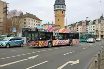 ICB Solaris Urbino 12 Electric Wagen 235 am 08.02.19 auf der Linie 75. Bei Vorlesungen an der Universität wen keine Semester Ferien sind fahren die Busse im 5 Minuten Takt auf Deutschlands ersten vollelektrischen Buslinie 