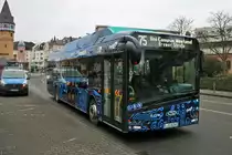 ICB Solaris Urbino 12 Electric Wagen 234 am 08.02.19 auf der Linie 75 in Frankfurt am Main