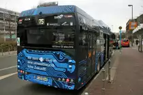 ICB Solaris Urbino 12 Electric Wagen 234 am 08.02.19 auf der Linie 75 in Frankfurt am Main