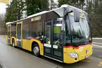 Der MB C2 K 348 vom PU Rolf Stutz steht am 9.2.19 bei der Endhaltestelle Uitikon-Waldegg.