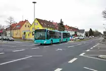 VGF/ICB Mercedes Benz Citaro 2 G Wagen 432 am 08.02.19 in Frankfurt am Main Enkheim. Normal fahren hier keine Gelenkzüge der ICB aber dieser Bus war bestimmt auf der Fahrt zu Mercedes Benz Evo Bus in Riederwald 
