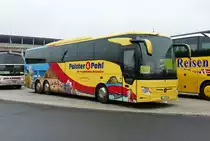 Mercedes -Benz Tourismo, Mitteldeutsche Reisebus GmbH (Polster & Pohl) , Grüne Woche in Berlin, Olympiastadion -Südtor im Januar 2019.