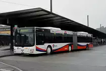 MAN Lions City 156 der RVBW, auf der Linie 1, bedient die Haltestelle beim Bahnhof Baden. Die Aufnahme stammt vom 02.02.2019.