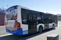 Heck des MB C2 K 74 von Rheintal Bus am 16.2.19 beim Bahnhof Sargans.