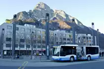 16.2.19 BSW MB C2 K 333 in Sargans mit den letzten Sonnenstrahlen am Gonzen.