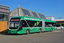 Elektrobus VDL Cieta SLF 181 mit der Betriebsnummer 7100 steht auf dem Hof der Garage Rankstrasse. Die Aufnahme stammt vom 17.02.2019.