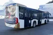 Das Heck des MB C2 K der EAB am 17.2.19 bei der Titlisbahn in Engelberg.