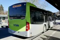 Das Heck des MB C2 K hybrid 212 der am 17.2.19 beim Bahnhof Burgdorf steht.