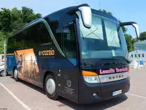 Setra 411 HD von Lausitz Touristik aus Deutschland im Stadthafen Sassnitz am 04.07.2015