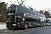 Van Hool TX astromega, von Schuy Exclusiv Reisen'. Zur Grünen Woche in Berlin Olympischer Platz, im Januar 2019. (Grüne Woche)
