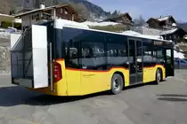 Heckansicht des MB C2 K vom PU TPC, Aigle am 23.2.19 beim Bahnhof Le Sépey.