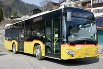 Der MB C2 K vom PU TPC, Aigle am 23.2.19 bei der Abfahrt am Bahnhof Le Sépey.