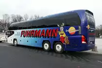 Neoplan Cityliner vom 'Reisedienst E.J. Fuhrmann'. Zur Grünen Woche in Berlin /Olympischer Platz im Januar 2019. (Grüne Woche)