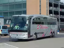 Mercedes Travego von S. Wilhelm Reisen aus Deutschland im Stadthafen Sassnitz am 02.09.2017