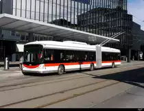 VBSG - Trolleybus 187 vor dem SBB Bahnhof in St. Gallen am 24.02.2019