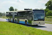 Am 04.06.2016 fährt LDS-VG 258 für die ILA 2016 Shuttle auf der Shuttle Linie  P3 . Aufgenommen wurde ein Mercedes Benz Citaro G II der RVS.