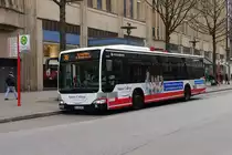 HHA 6019 (HH-YB 1079) am 1.3.2019, Hamburg, Mönckebergstr., Linie 32 nach S-Blankenese,  MB O 530 LE Facelift,  Schnellbus, EZ 2010