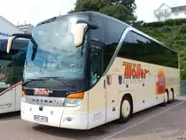 Setra 415 HDH von Möllers Reisedienst aus Deutschland im Stadthafen Sassnitz am 02.09.2017