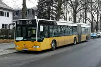 Mercedes -Benz Citaro G, (ex SSB Stuttgart) von Unity -City & Event, während der Grünen Woche in Berlin, nahe dem Olympiastadion im Januar 2019. (Grüne Woche)