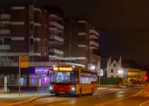 Seit dem letzten Fahrplanwechsel fährt die Linie NE6 der Rheinbahn nicht mehr nur bis zur Stadtgrenze in Düsseldorf-Unterbach und über die Autobahn zurück in die Düsseldorfer Innenstadt, sondern fährt jetzt weiter bis zum Neuenhausplatz in Erkrath-Unterfeldhaus, von wo aus sie auch den selben Linienweg wieder zurückfährt. Hier ist am frühen Morgen des 4. März 2019 der Wagen 7805 der Rheinbahn zu sehen.