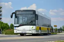 Am 04.06.2016 fährt TF-VG 181 für die ILA 2016 auf der Shuttle Linie  S . Aufgenommen wurde ein Solaris Urbino 12 Ü der VTF.