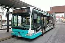 Stadtverkehr Maintal Mercedes Benz Citaro 1 Facelift Wagen 216 am 09.03.19 in Frankfurt am Main Enkheim