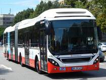 Volvo 7900 Hybrid der Hamburger Hochbahn AG in Hamburg am 23.07.2015