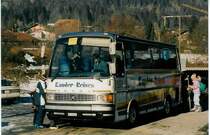 Aus dem Archiv: Kander-Reisen, Frutigen Nr. 1/BE 52'682 Setra am 30. Dezember 1998 Frutigen, Bahnhof