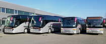 2 x Setra S 517 HD und 2 x Setra S 415 UL  Wöhrle , Oberderdingen Februar 2019 (Foto: Stefan Kirchmayer)