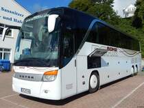 Setra 417 HDH von Bohr aus Deutschland im Stadthafen Sasnitz am 06.09.2015
