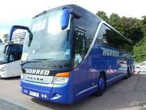 Setra 416 HDH von Horred trafiken AB aus Schweden im Stadthafen Sassnitz am 09.09.2015