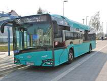 ICB Solaris Urbino 12 Wagen 208 am 31.03.19 in Bad Vilbel Bhf