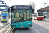 ICB Solaris Urbino 12 Wagen 208 am 31.03.19 in Bad Vilbel Bhf