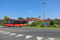 Eibiswald im Juli 2018. Ein Bus der GKB flitz Richtung Wies. 