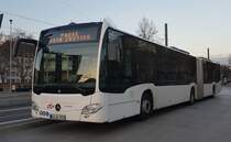 Landkammer Reisen Graben Neudorf ~ Mercedes Benz O530 Citaro G C2 ~ Februar 2019 Karlsruhe Durlacher Tor 