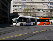 tpg - VanHool Trolleybus Nr.1623 unterwegs auf der Linie 6 in der Stadt Genf am 06.04.2019