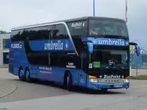 Setra 431 DT von Flixbus/Umbrella/KDE aus Deutschland in Rostock am 07.09.2017
