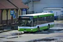 Dieser MAN NL 263 (ZSW 17438) fährt am 16.04.2017 auf der Linie 7. Aufgenommen am Bahnhof Świnoujście.