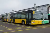 Für Tramersatz Dienste mieten die Basler Verkehrsbetriebe mehrere ältere Citaros. Hier steht ein Citaro mit der Ehemaligen Betriebsnummer 183 auf dem Hof der Garage Rankstrasse. Die Aufnahme stammt vom 06.03.2019.