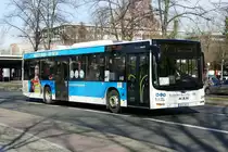 Im SEV der S-Bahn Berlin, dieser MAN Lion's City vom 'Omnibusbetrieb Karsten Brust', als S42 in Berlin -Charlottenburg im Februar 2019.