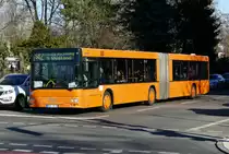 Im SEV der S- Bahn Berlin, dieser MAN NG 313 vom 'Omnibusbetrieb Karsten Brust', als S42 unterwegs in Berlin-Charlottenburg im Februar 2019.