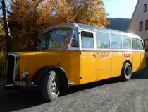 Saurer von Wernigeröder Schloßbahn aus Deutschland an der Okertalsperre am 27.10.2015