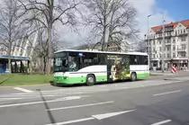 Bus Chemnitz: Mercedes-Benz Integro der RVE (Regionalverkehr Erzgebirge GmbH), aufgenommen im M�rz 2019 am Omnibusbahnhof in Chemnitz.
