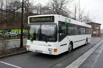 Bus Schwarzenberg / Bus Erzgebirge: MAN EL (ANA-BV 44) der RVE (Regionalverkehr Erzgebirge GmbH), aufgenommen im März 2019 am Bahnhof von Schwarzenberg / Erzgebirge.